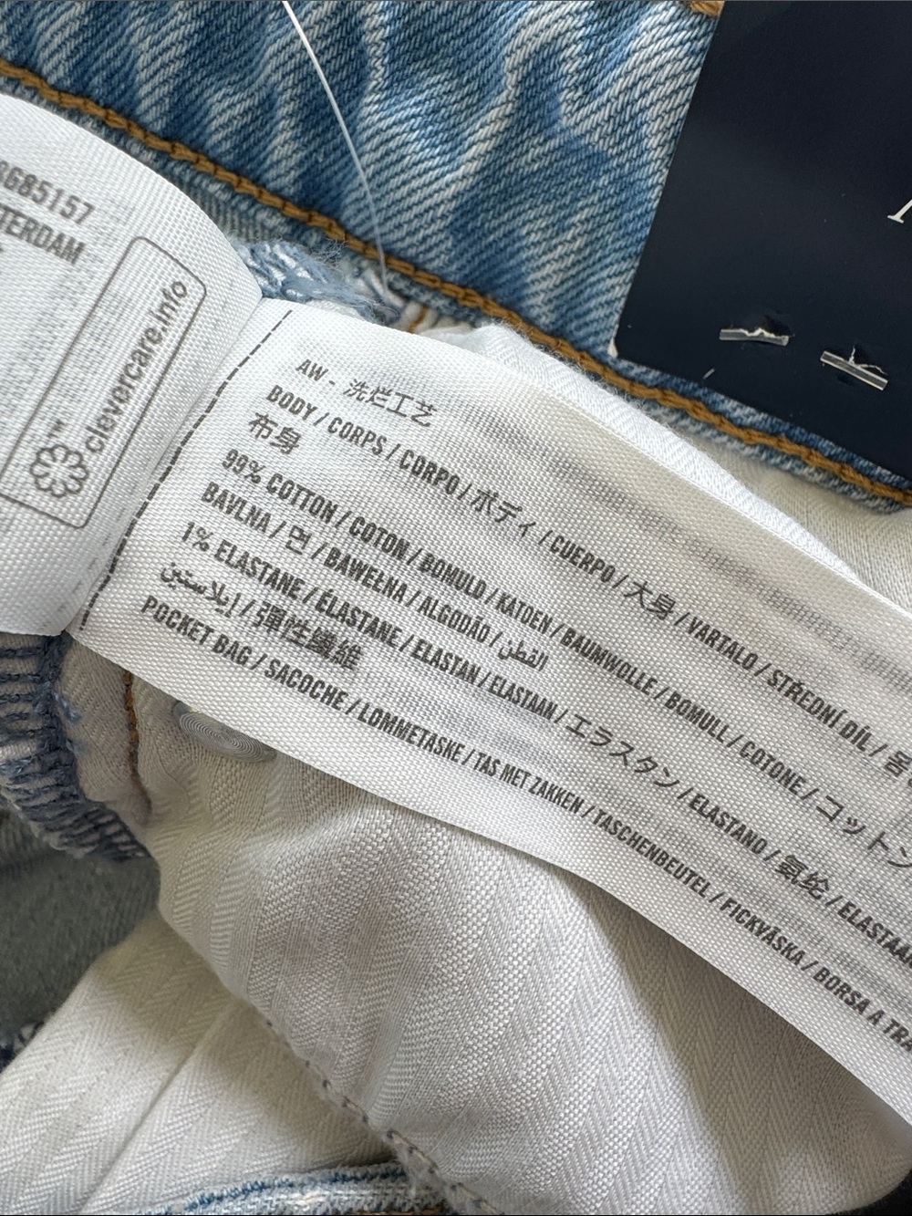 Abercrombie & Fitch The Dad Short high rise light wash jean shorts size 31 - Picture 13 of 13